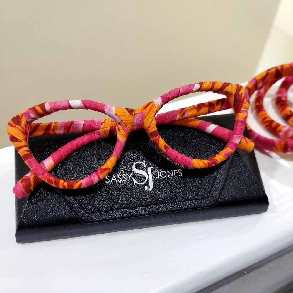 SJ Pink and Orange Scrunchie Accessorie Set